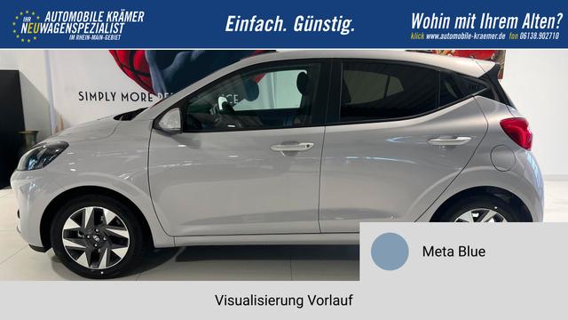 i10 GO Plus Meta Blue Vorlauf, Beispielbilder, ggf. teilweise mit Sonderausstattung