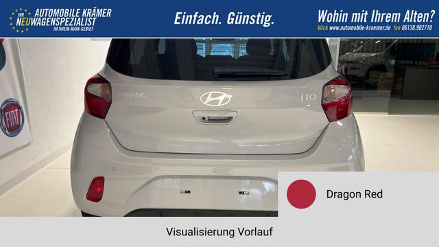 i10 Go Plus Dragon Red Vorlauf, Beispielbilder, ggf. teilweise mit Sonderausstattung