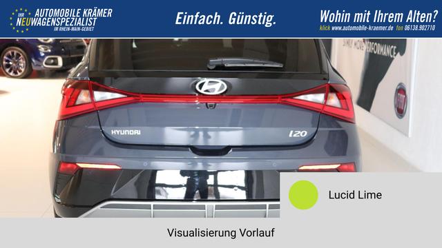 i20 GO Plus Lucid Lime Vorlauf, Beispielbilder, ggf. teilweise mit Sonderausstattung
