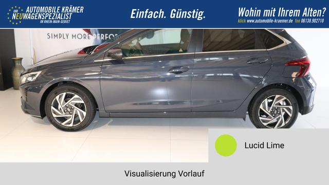 i20 GO Plus Lucid Lime Vorlauf, Beispielbilder, ggf. teilweise mit Sonderausstattung