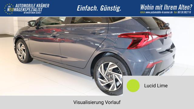 i20 GO Plus Lucid Lime Vorlauf, Beispielbilder, ggf. teilweise mit Sonderausstattung