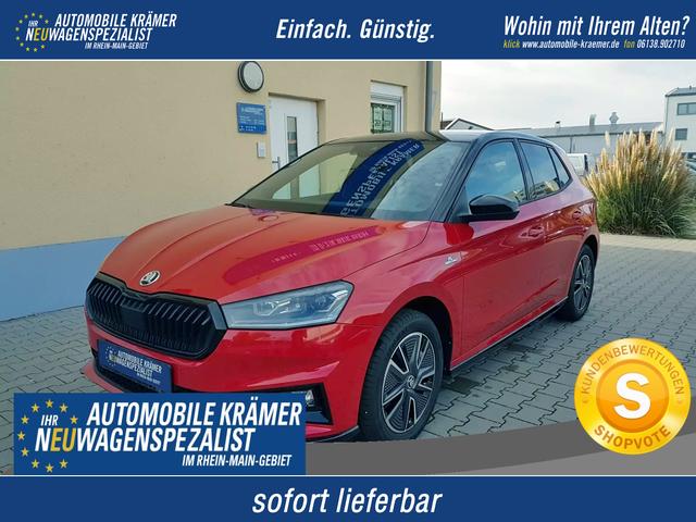 Skoda Fabia - Monte Carlo 5J. Garantie ACC Beheizbare WS Doppelter Kofferraumboden Klimaauto 16 Zoll LM Bi-LED Kamera Kessy