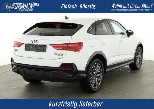 Audi Q3 Sportback - 45 TFSI quattro S line qu S-LINE, AHK, 19-Zoll, Optik schwarz, Navi, Kamera, el. Klappe