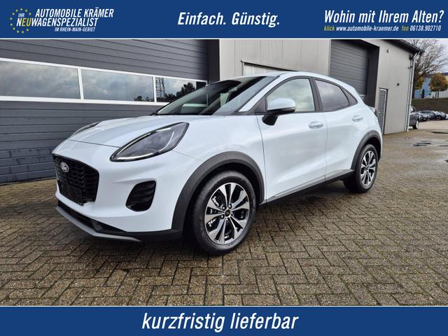 Ford Puma - Titanium 1.0 EcoBoost Hybrid 125PS Automatik Klimaautomatik Sitzheizung Lenkradheizung Frontscheibe beheizb. LED-Scheinwerfer Ford-Navi SYNC4 Bluetooth Apple CarPlay Android Auto PDC 17-LM