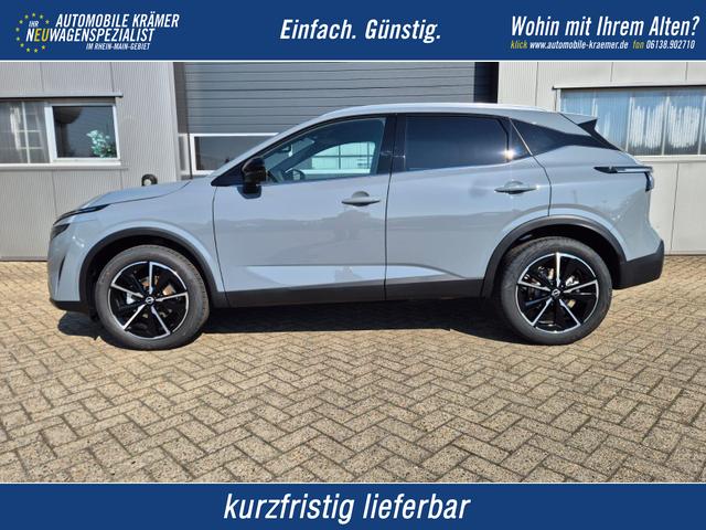 Nissan Qashqai - 1.3 DIG-T MHEV 158 PS X-Tronic Tekna Voll-Leder Klimaautomatik PanoGlasdach Sitzheizung Lenkradheizung Navi Head-Up Display elektr. Heckklappe ACC PDC v+h 360&deg;Kamera DAB Bluetooth Touchscreen Apple CarPlay Android Auto 19"LM