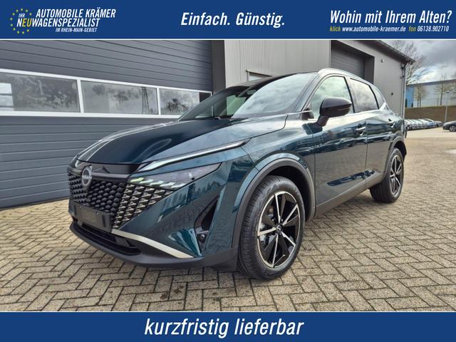 Nissan Qashqai - 1.3 DIG-T MHEV 158 PS X-Tronic Tekna Voll-Leder Klimaautomatik PanoGlasdach Sitzheizung Lenkradheizung Navi Head-Up Display elektr. Heckklappe ACC PDC v+h 360&deg;Kamera DAB Bluetooth Touchscreen Apple CarPlay Android Auto 19"LM