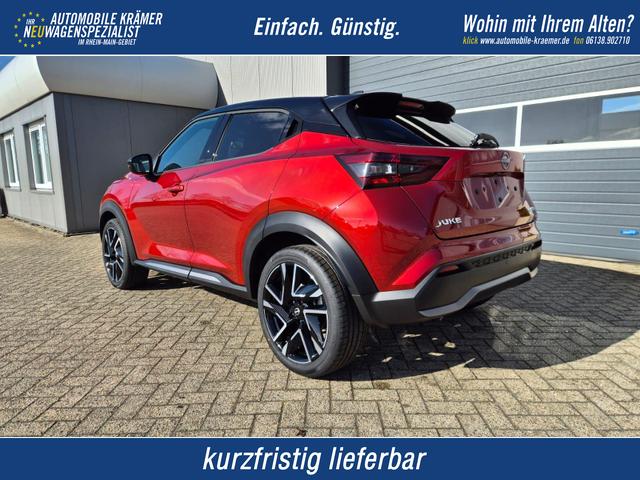 Nissan Juke - 1.0 DIG-T 114PS N-Design Automatik Teil-Leder Klimaautomatik Sitzheizung Lenkradheizung PDC v+h R&uuml;ckf.Kamera Navi 19"LM Bluetooth Touchscreen Apple CarPlay Android Auto