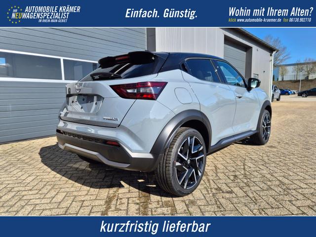 Nissan Juke - 1.0 DIG-T 114PS N-Design Automatik Teil-Leder Klimaautomatik Sitzheizung Lenkradheizung PDC v+h R&uuml;ckf.Kamera Navi 19"LM Bluetooth Touchscreen Apple CarPlay Android Auto