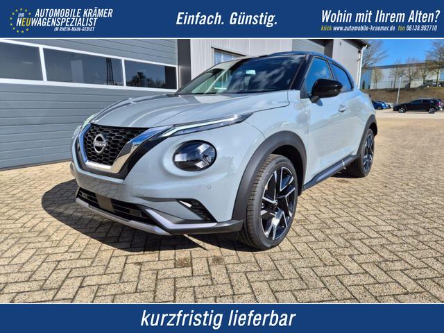 Nissan Juke - 1.0 DIG-T 114PS N-Design Automatik Teil-Leder Klimaautomatik Sitzheizung Lenkradheizung PDC v+h R&uuml;ckf.Kamera Navi 19"LM Bluetooth Touchscreen Apple CarPlay Android Auto