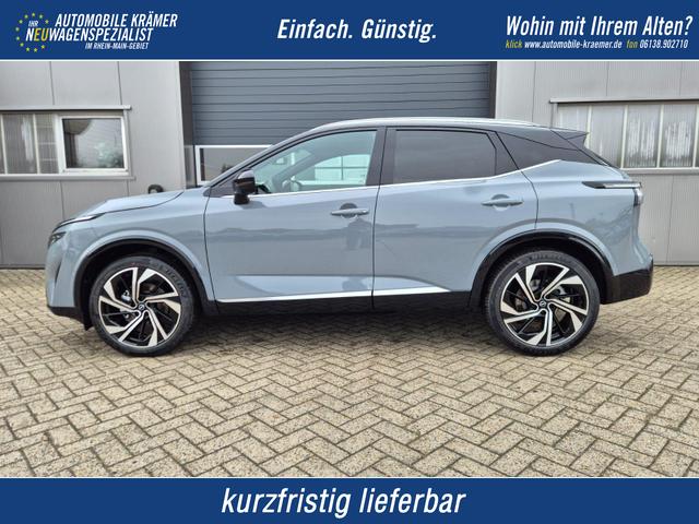 Nissan Qashqai - 1.3 DIG-T MHEV 158 PS X-Tronic Tekna Premium Paket 20"LM Teil-Leder PanoGlasdach Klimaautomatik Sitzheizung Lenkradheizung Navi Head-Up Display elektr. Heckklappe ACC PDC v+h 360&deg;Kamera DAB Bluetooth Touchscreen Apple CarPlay Android Auto