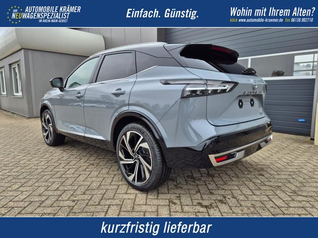Nissan Qashqai - 1.3 DIG-T MHEV 158 PS X-Tronic Tekna Premium Paket 20"LM Teil-Leder PanoGlasdach Klimaautomatik Sitzheizung Lenkradheizung Navi Head-Up Display elektr. Heckklappe ACC PDC v+h 360&deg;Kamera DAB Bluetooth Touchscreen Apple CarPlay Android Auto
