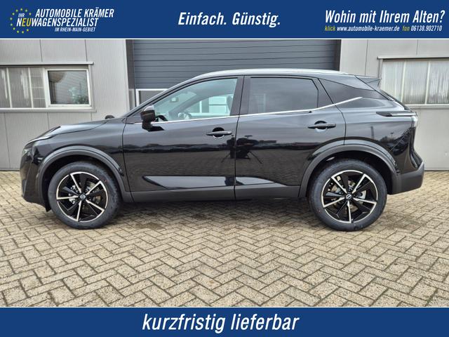 Nissan Qashqai - 1.3 DIG-T MHEV 158 PS X-Tronic Tekna Voll-Leder Klimaautomatik PanoGlasdach Sitzheizung Lenkradheizung Navi Head-Up Display elektr. Heckklappe ACC PDC v+h 360&deg;Kamera DAB Bluetooth Touchscreen Apple CarPlay Android Auto 19"LM