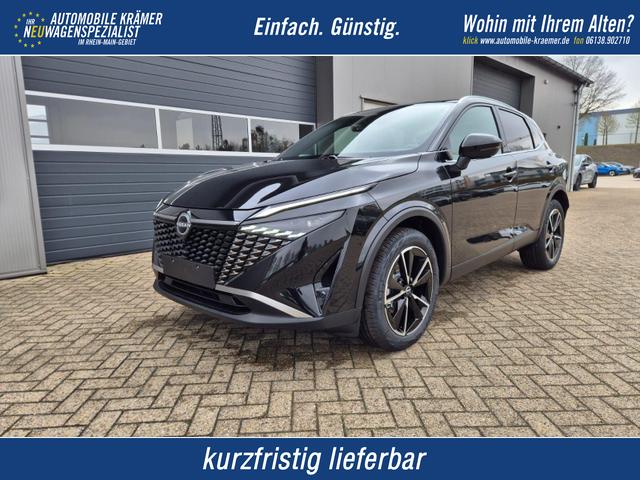 Nissan Qashqai - 1.3 DIG-T MHEV 158 PS X-Tronic Tekna Voll-Leder Klimaautomatik PanoGlasdach Sitzheizung Lenkradheizung Navi Head-Up Display elektr. Heckklappe ACC PDC v+h 360&deg;Kamera DAB Bluetooth Touchscreen Apple CarPlay Android Auto 19"LM