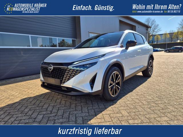 Nissan Qashqai - 1.3 DIG-T MHEV 158 PS X-Tronic Tekna Voll-Leder Klimaautomatik PanoGlasdach Sitzheizung Lenkradheizung Navi Head-Up Display elektr. Heckklappe ACC PDC v+h 360&deg;Kamera DAB Bluetooth Touchscreen Apple CarPlay Android Auto 19"LM