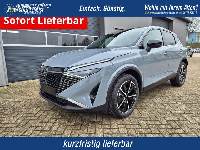 Nissan Qashqai - 1.3 DIG-T MHEV 158 PS X-Tronic Tekna Voll-Leder Klimaautomatik PanoGlasdach Sitzheizung Lenkradheizung Navi Head-Up Display elektr. Heckklappe ACC PDC v+h 360&deg;Kamera DAB Bluetooth Touchscreen Apple CarPlay Android Auto 19"LM