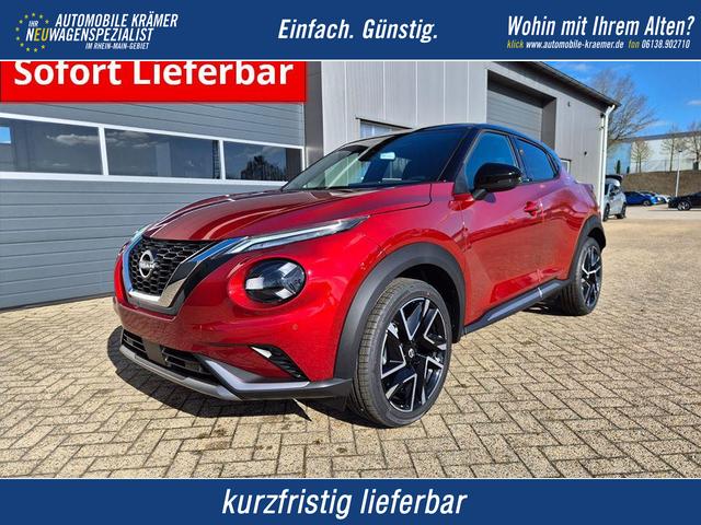 Nissan Juke - 1.0 DIG-T 114PS N-Design Automatik Teil-Leder Klimaautomatik Sitzheizung Lenkradheizung PDC v+h R&uuml;ckf.Kamera Navi 19"LM Bluetooth Touchscreen Apple CarPlay Android Auto