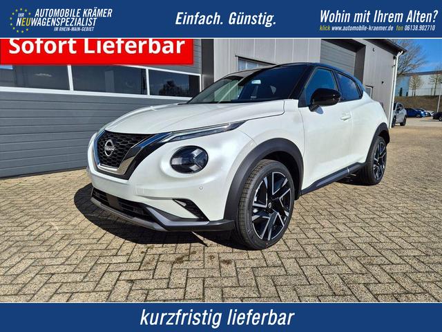 Nissan Juke - 1.0 DIG-T 114PS N-Design Automatik Teil-Leder Klimaautomatik Sitzheizung Lenkradheizung PDC v+h R&uuml;ckf.Kamera Navi 19"LM Bluetooth Touchscreen Apple CarPlay Android Auto