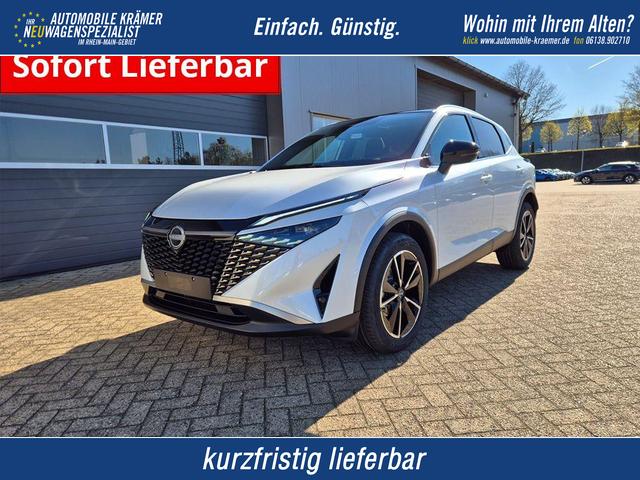 Nissan Qashqai - 1.3 DIG-T MHEV 158 PS X-Tronic Tekna Voll-Leder Klimaautomatik PanoGlasdach Sitzheizung Lenkradheizung Navi Head-Up Display elektr. Heckklappe ACC PDC v+h 360&deg;Kamera DAB Bluetooth Touchscreen Apple CarPlay Android Auto 19"LM