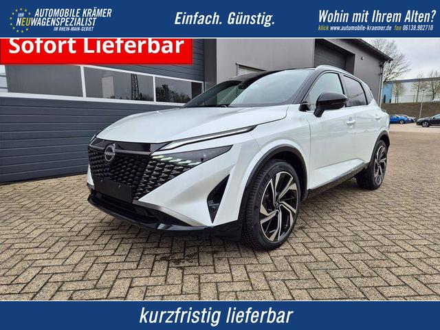 Nissan Qashqai - 1.3 DIG-T MHEV 158 PS X-Tronic Tekna Premium Paket 20"LM Teil-Leder PanoGlasdach Klimaautomatik Sitzheizung Lenkradheizung Navi Head-Up Display elektr. Heckklappe ACC PDC v+h 360&deg;Kamera DAB Bluetooth Touchscreen Apple CarPlay Android Auto