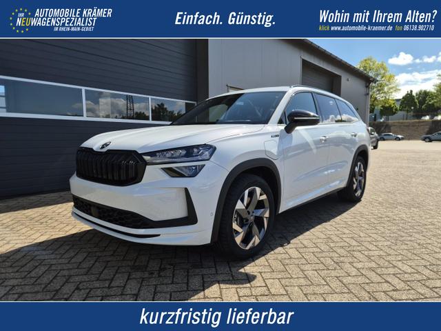 Skoda Kodiaq - Sportline 1.5 TSI 204PS PHEV DSG schwenkb. AHK elektr. PanoDach Alcantara PDC v+h 360&deg;Kamera CANTON Sound Sitzheizung Lenkradheizung Navi Apple CarPlay Android Auto 2xKeyless 19"LM vollelektr. Reichweite 116KM