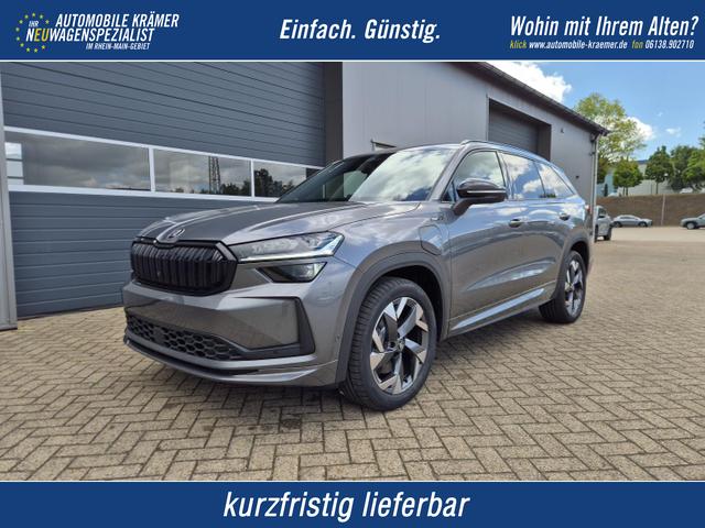 Skoda Kodiaq - Sportline 1.5 TSI 204PS PHEV DSG schwenkb. AHK elektr. PanoDach Alcantara PDC v+h 360&deg;Kamera CANTON Sound Sitzheizung Lenkradheizung Navi Apple CarPlay Android Auto 2xKeyless 19"LM vollelektr. Reichweite 116KM