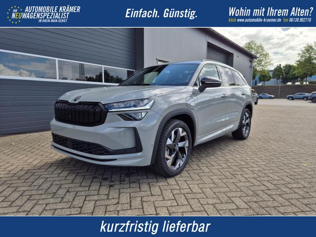 Skoda Kodiaq - Sportline 1.5 TSI 204PS PHEV DSG schwenkb. AHK elektr. PanoDach Alcantara PDC v+h 360&deg;Kamera CANTON Sound Sitzheizung Lenkradheizung Navi Apple CarPlay Android Auto 2xKeyless 19"LM vollelektr. Reichweite 116KM