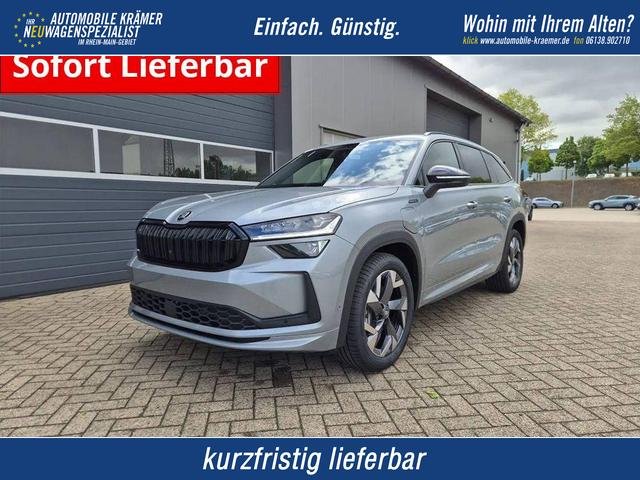 Skoda Kodiaq - Sportline 1.5 TSI 204PS PHEV DSG schwenkb. AHK elektr. PanoDach Alcantara PDC v+h 360&deg;Kamera CANTON Sound Sitzheizung Lenkradheizung Navi Apple CarPlay Android Auto 2xKeyless 19"LM vollelektr. Reichweite 116KM