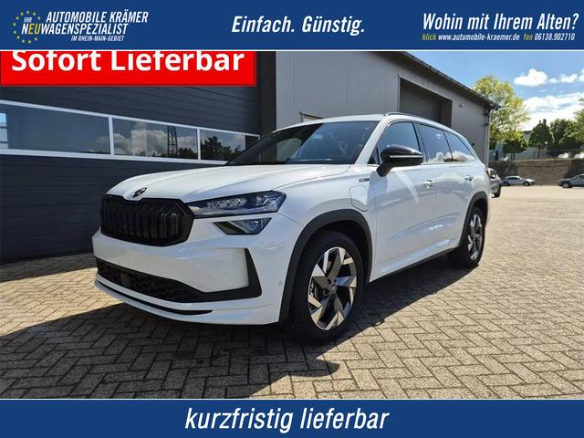 Skoda Kodiaq - Sportline 1.5 TSI 204PS PHEV DSG schwenkb. AHK elektr. PanoDach Alcantara PDC v+h 360&deg;Kamera CANTON Sound Sitzheizung Lenkradheizung Navi Apple CarPlay Android Auto 2xKeyless 19"LM vollelektr. Reichweite 116KM