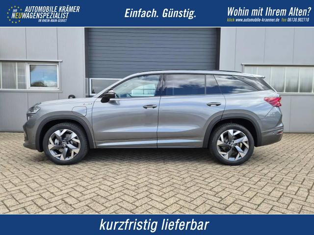 Skoda Kodiaq - Sportline 1.5 TSI 204PS PHEV DSG schwenkb. AHK elektr. PanoDach HUD Alcantara PDC v+h 360&deg;Kamera CANTON Sound Klimaautomatik Sitzheizung Lenkradheizung Navi Apple CarPlay Android Auto 2xKeyless 19"LM vollelektr. Reichweite 116KM