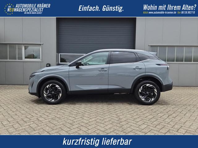 Nissan Qashqai - 1.3 DIG-T MHEV 158 PS X-Tronic N-Connecta Teil-Leder PanoGlasdach Klimaautomatik Sitzheizung Lenkradheizung Navi ACC PDC v+h 360&deg;Kamera DAB Bluetooth Touchscreen Apple CarPlay Android Auto 18"LM
