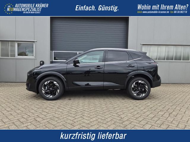 Nissan Qashqai - 1.3 DIG-T MHEV 158 PS X-Tronic N-Connecta Teil-Leder PanoGlasdach Klimaautomatik Sitzheizung Lenkradheizung Navi ACC PDC v+h 360&deg;Kamera DAB Bluetooth Touchscreen Apple CarPlay Android Auto 18"LM