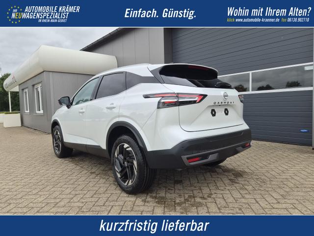 Nissan Qashqai - 1.3 DIG-T MHEV 158 PS X-Tronic N-Connecta Teil-Leder PanoGlasdach Klimaautomatik Sitzheizung Lenkradheizung Navi ACC PDC v+h 360&deg;Kamera DAB Bluetooth Touchscreen Apple CarPlay Android Auto 18"LM