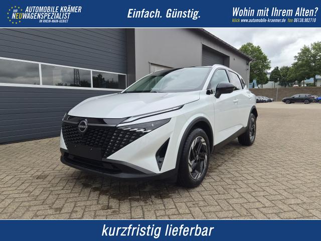 Nissan Qashqai - 1.3 DIG-T MHEV 158 PS X-Tronic N-Connecta Teil-Leder PanoGlasdach Klimaautomatik Sitzheizung Lenkradheizung Navi ACC PDC v+h 360&deg;Kamera DAB Bluetooth Touchscreen Apple CarPlay Android Auto 18"LM