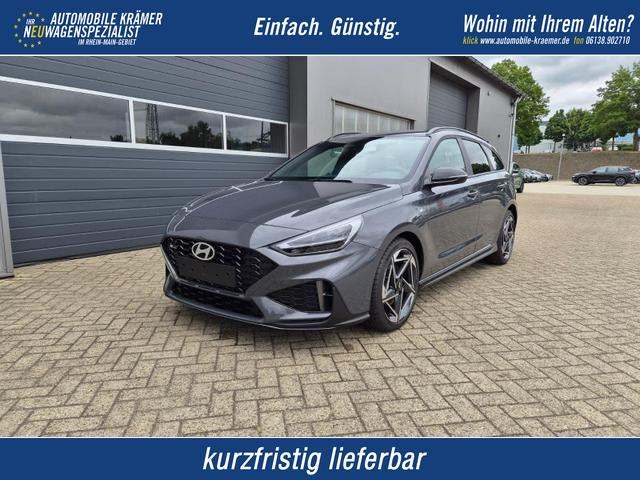 Hyundai i30 Kombi - 1.6 T-GDI 150PS Automatik N-Line Sitzheizung Lenkradheizung Klimaautomatik Navi 10,3"-Touchscreen Bluelink Apple CarPlay + Android Auto PDC v+h R&uuml;ckf.Kamera 18-LM
