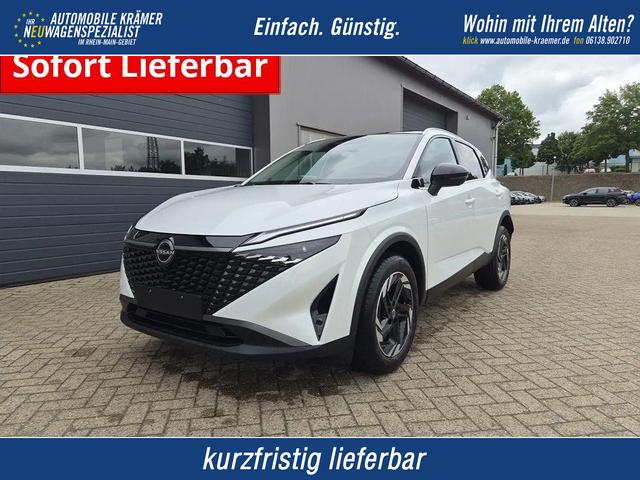 Nissan Qashqai - 1.3 DIG-T MHEV 158 PS X-Tronic N-Connecta Teil-Leder PanoGlasdach Klimaautomatik Sitzheizung Lenkradheizung Navi ACC PDC v+h 360&deg;Kamera DAB Bluetooth Touchscreen Apple CarPlay Android Auto 18"LM
