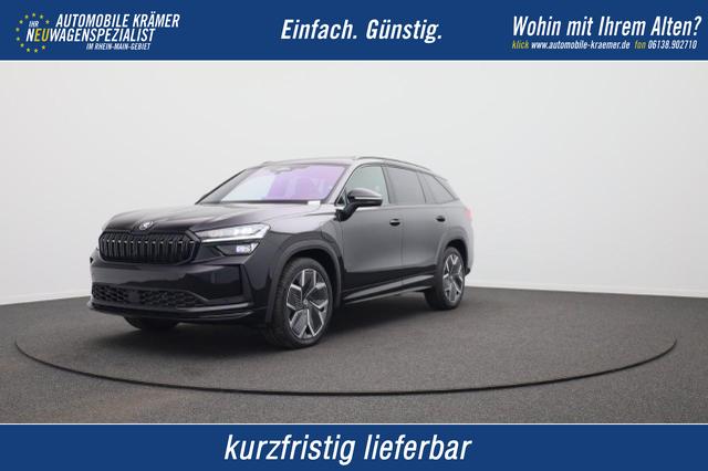 Skoda Kodiaq - Sportline 1.5 TSI 204PS PHEV DSG Sitzheizung v+h Frontscheibe beheizb. 20"LM schwenkb. AHK elektr. PanoDach Alcantara PDC R&uuml;ckf.Kamera Klimaautomatik Lenkradheizung Navi Apple CarPlay Android Auto 2xKeyless vollelektr. Reichweite 116KM