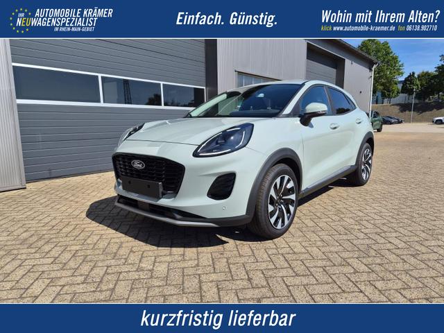 Ford Puma - Titanium 1.0 EcoBoost Hybrid 125PS Automatik Klimaautomatik Sitzheizung Lenkradheizung Frontscheibe beheizb. LED-Scheinwerfer SYNC4 Bluetooth Apple CarPlay Android Auto PDC v+h