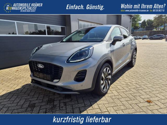 Ford Puma - Titanium 1.0 EcoBoost Hybrid 125PS Automatik abnehm. AHK ACC 4xKamera Klimaautomatik Sitzheizung Lenkradheizung Frontscheibe beheizb. LED-Scheinwerfer SYNC4 Bluetooth Apple CarPlay Android Auto PDC v+h