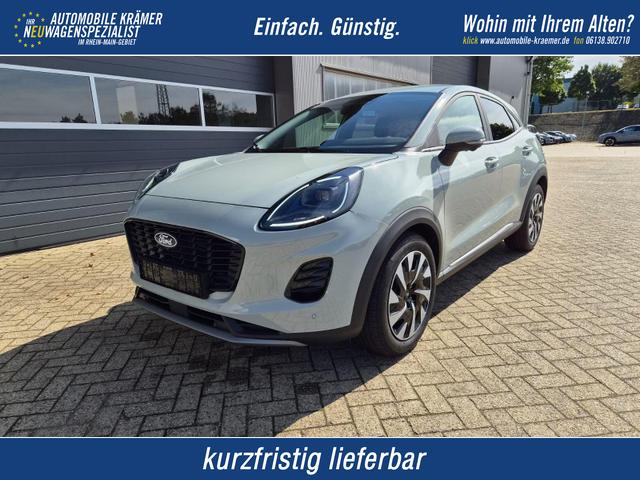 Ford Puma - Titanium 1.0 EcoBoost Hybrid 125PS Automatik abnehm. AHK ACC 4xKamera Klimaautomatik Sitzheizung Lenkradheizung Frontscheibe beheizb. LED-Scheinwerfer SYNC4 Bluetooth Apple CarPlay Android Auto PDC v+h