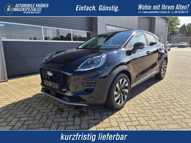 Ford Puma - Titanium 1.0 EcoBoost Hybrid 125PS Automatik abnehm. AHK ACC 4xKamera Klimaautomatik Sitzheizung Lenkradheizung Frontscheibe beheizb. LED-Scheinwerfer SYNC4 Bluetooth Apple CarPlay Android Auto PDC v+h