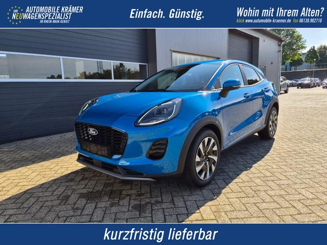 Ford Puma - Titanium 1.0 EcoBoost Hybrid 125PS Automatik R&uuml;ckf.Kamera Klimaautomatik Sitzheizung Lenkradheizung Frontscheibe beheizb. LED-Scheinwerfer SYNC4 Bluetooth Apple CarPlay Android Auto PDC v+h