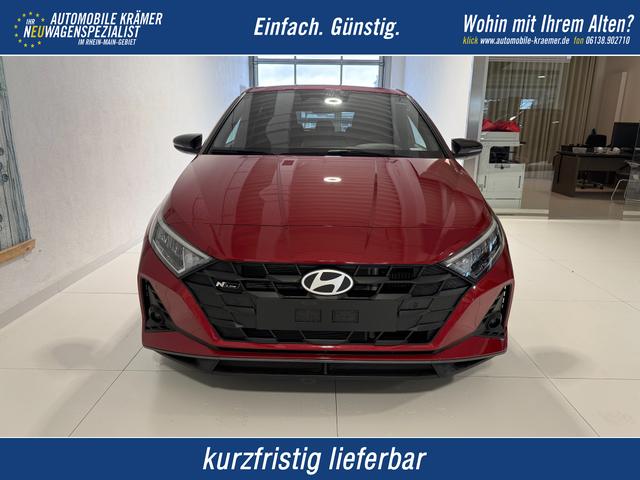 Hyundai i20 - N Line 1.0 T-GDI DCT 73 kW (100 PS) Lenkradheizung, Sitzheizung, Klimaautomatik, DAB, Android Auto, Apple CarPlay, Navigationssystem, Virtual Cockpit, Einparkhilfe vorne und hinten, R&uuml;ckfahrkamera, 17 Zoll Leichtmetallfelgen, uvm.