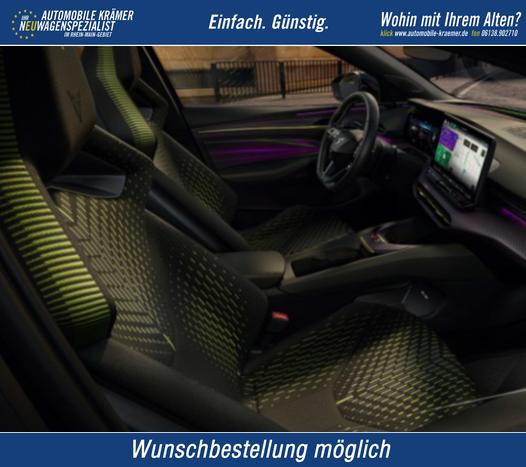 Cupra Raval - VZ EXTREME Vollelektrisch166 kW(226 PS) Winterpaket, Anh&auml;ngerkupplung, Sound Sennheiser, LED MATRIX, Cup Sportschalensitze elektr. einstellb,,Memory, Drive Pack, Ahead Park Assist, Top Kamera,k, Alu 19 Zoll Sulfur,,AHK vorber., DCC