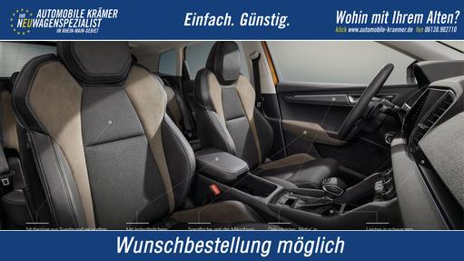 Skoda Karoq - BE MORE 1.0 TS 85 kW 6-Gang 18 Zoll Alufelgen, Reserverad, R&uuml;ckkamera, Kessy Full, PDC 4+H, Klimaautomatik, Licht & Sicht Paket, Metallfarbe, Heckspoiler, Sun Set, Ambiente Light, LED, 4 Jahre Garantie,