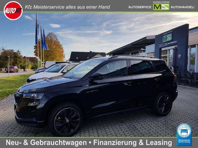 Lagerfahrzeug Skoda Karoq - Sportline 1.5 TSI 7-GANG DSG AUTOMATIK! AHK SCHWENKBAR-NAVIGATION-ELEKTR HINTEN-KAMERA-WINTERPAKET PLUS-MATRIX LED-KESSY-TEMPOMAT ACC
