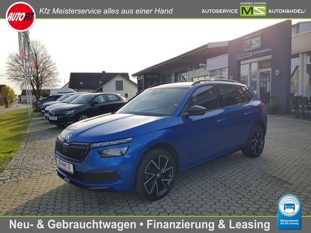 Gebrauchtfahrzeug Skoda Kamiq - Monte Carlo 1.0 TSI 7-GANG-DSG-ANHÄNGERKUPPLUNG SCHWENKBAR   PDC VORNE / HINTEN RÜCKFAHRKAMERA KLMAAUTOMATIK PANODACH ALU 18" WINTERPAKET 1.HAND