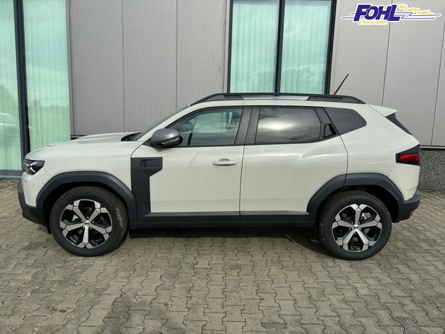 Dacia Duster Extreme 1.8 HYBRID 155 (Benzin/Elektro) AUTOMATIK, 17" Alufelgen "TERGAN", Klimaautomatik, Hands-free, Rückfahrkamera, Parksensoren hinten, LED-Scheinwerfer, Radio 10" + Smartphone-Spiegelung, Abgedunkelte Scheiben, Nebelscheinwerfer, Armlehne, Dachreling, Tempo 