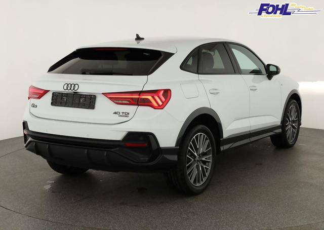 Audi Q3 Sportback 40 TDI quattro S line qu S-LINE, AHK, 19-Zoll, Optik schwarz, Navi, Kamera, el. Klappe 