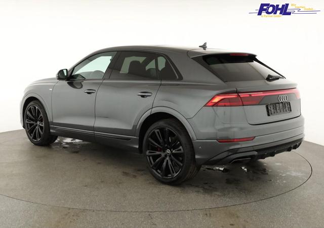 Audi Q8 50 TDI quattro qu S-LINE, Standheizung, HuD, Luft, Pano, B&O, 23-Zoll, AHK, Leder, AreaView, Optik schwarz 