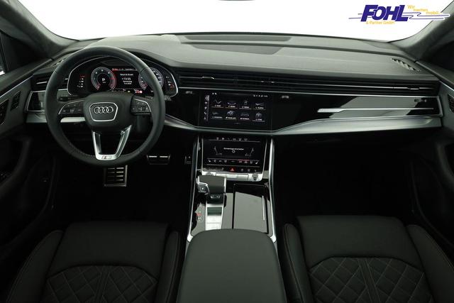Audi Q8 50 TDI quattro qu S-LINE, Standheizung, HuD, Luft, Pano, B&O, 23-Zoll, AHK, Leder, AreaView, Optik schwarz 